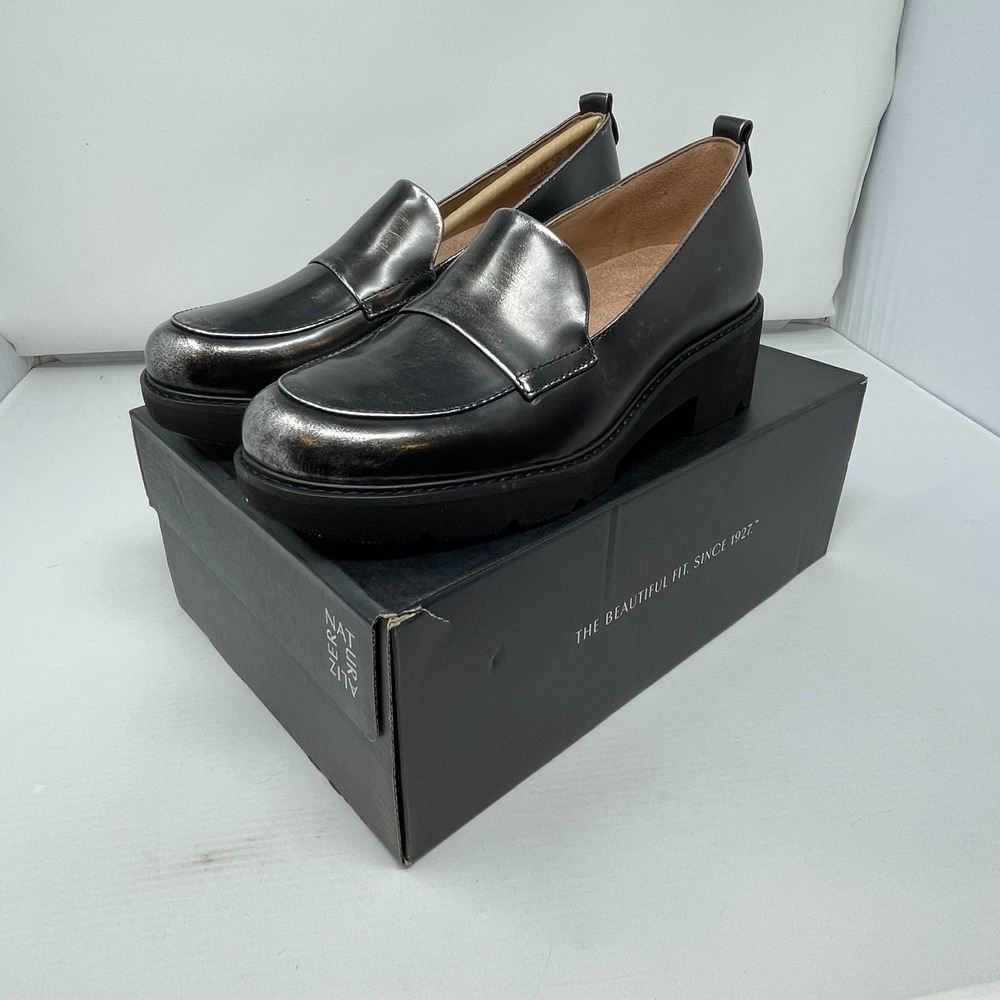 Naturalizer Darry Women's Loafers Black Silver Size 6